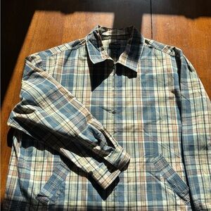 New York & Co 100% Cotton Long Sleeve Summer Jacket Zip Up, Cropped Plaid Womens